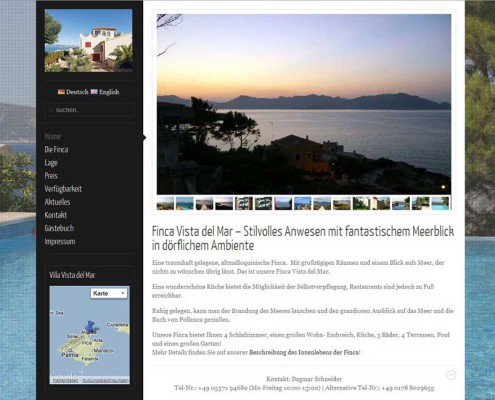 Finca Vista del Mar Website Startseite