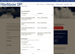 FilterMaster-Responsives Auftragsformular in Lightbox